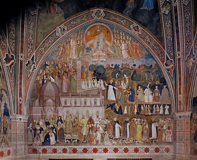 La Chiesa Militante e Trionfante, nella Cappella Spagnola, c.1369 da Andrea di Bonaiuto